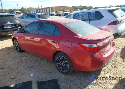 2015 Toyota Corolla S Plus from USA, damaged, VIN 2T1BURHE0FC398889